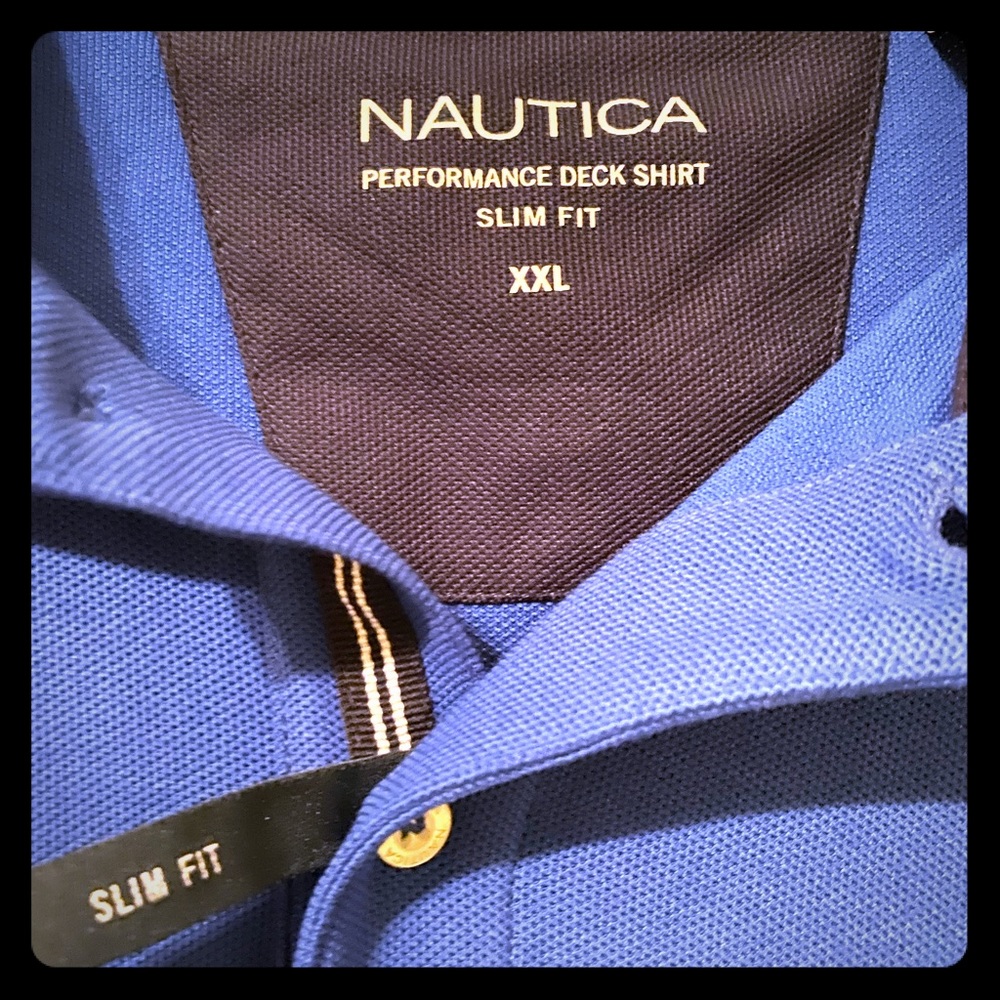 Nautica "Slim Fit" performance deck shirt